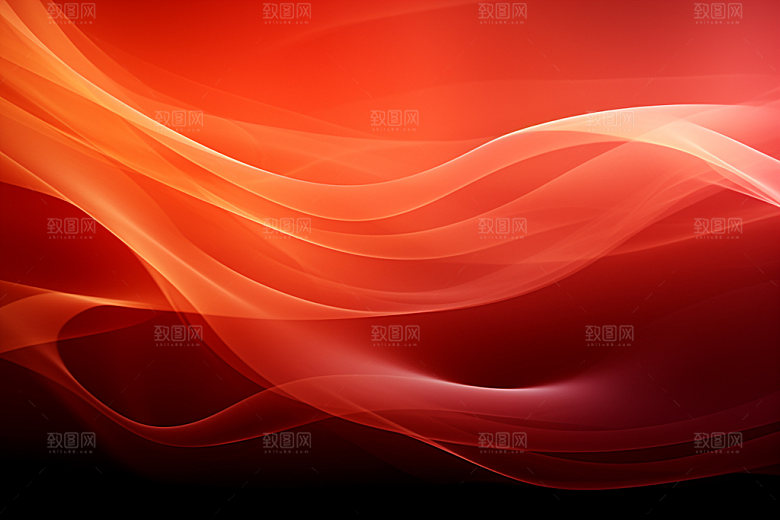 红色丝绸抽象背景图
