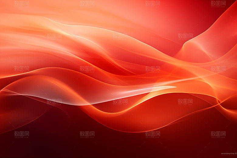 红色布纹飘带背景图