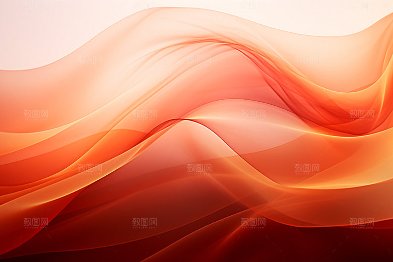 红色波浪线褶皱背景图