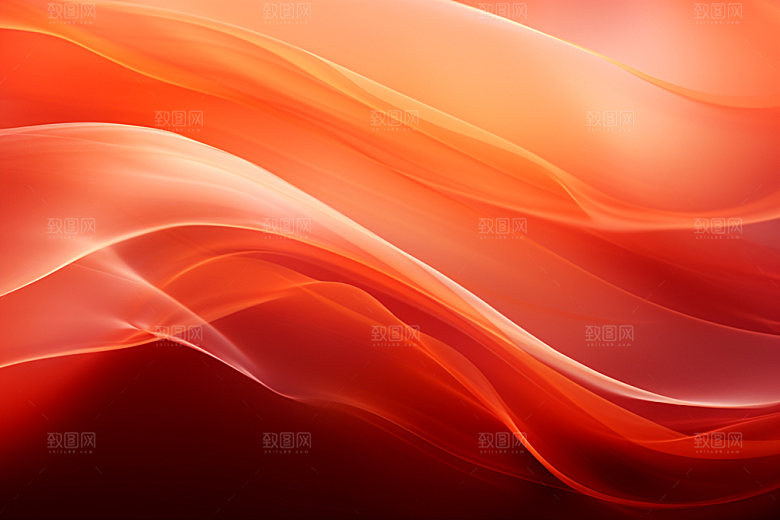 红色抽象线条背景图