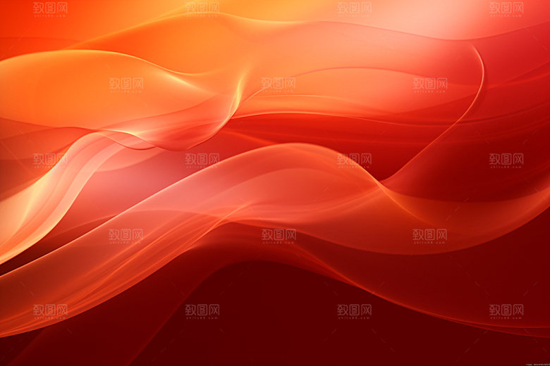 红色布纹波浪线背景图