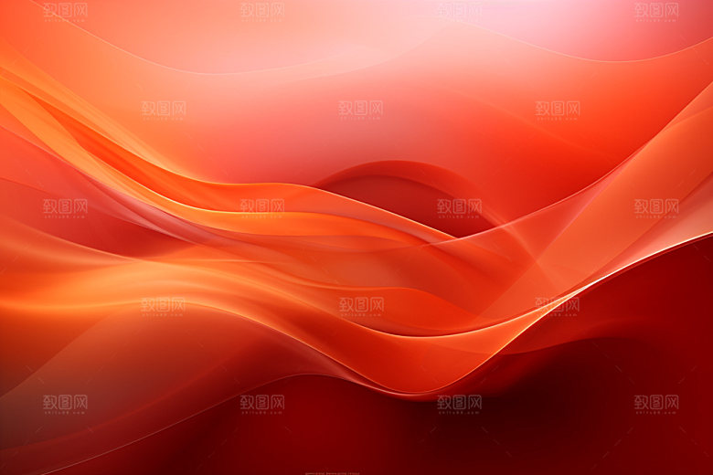 红色丝绸飘带背景图
