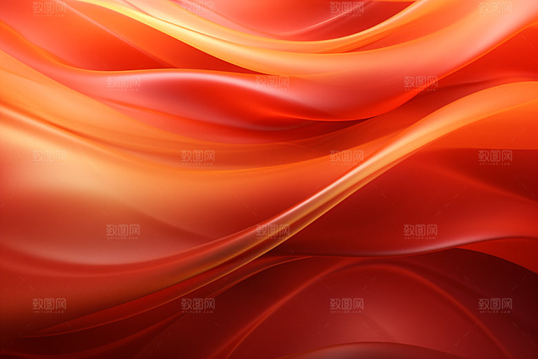 红色布纹波浪线背景图