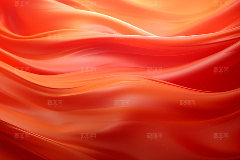 红色波浪线线条背景图