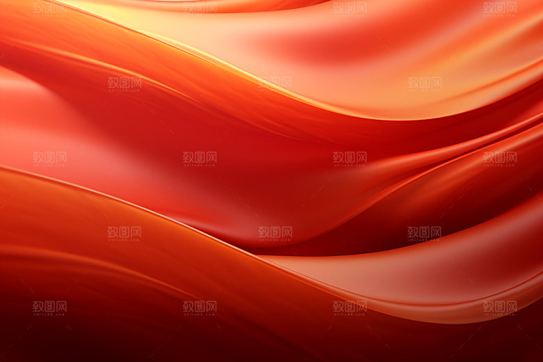 红色波浪线褶皱背景图