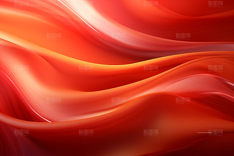 红色波浪线布纹背景图