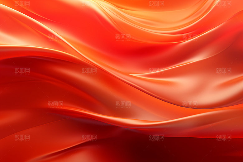 红色布纹丝绸背景图