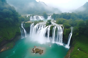黄果树瀑布景区贵州旅游摄影图