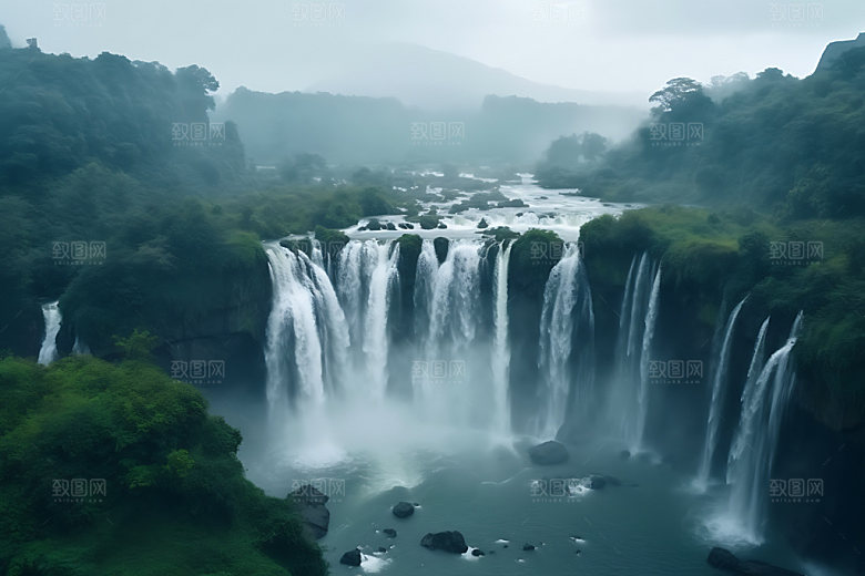 黄果树瀑布景观风光摄影图