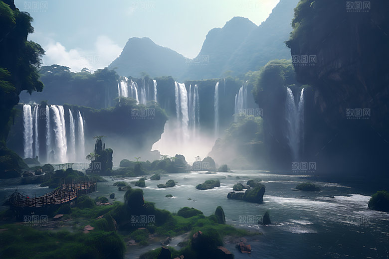 黄果树瀑布景观景区摄影图