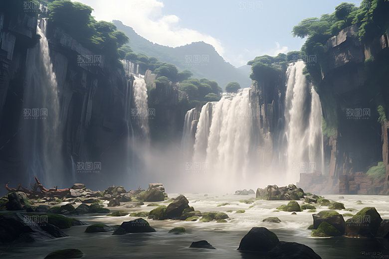 黄果树瀑布景观自然摄影图