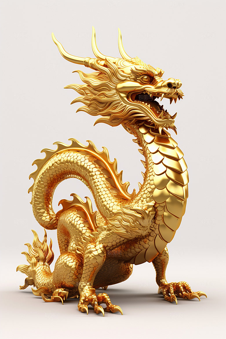 黄金龙3D新年模型