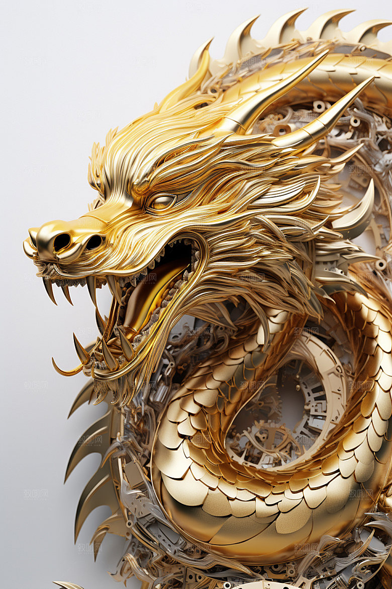 黄金龙春节立体模型