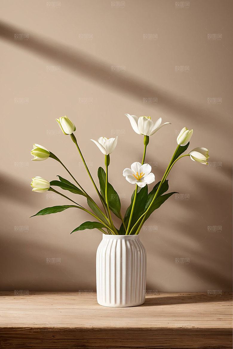 家居花瓶高清插画摄影图
