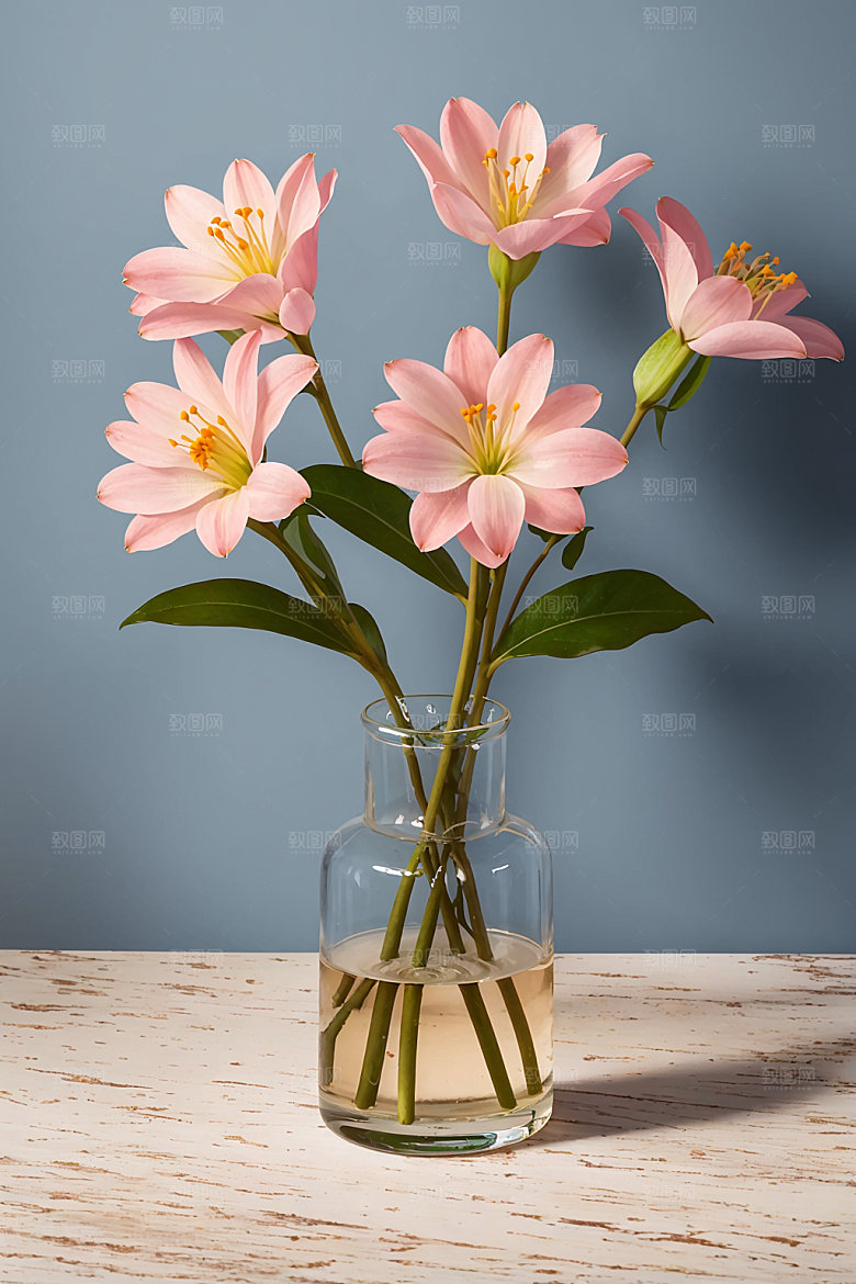 家居花瓶软装插画摄影图