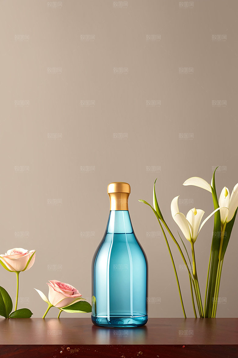 家居花瓶装饰插画摄影图