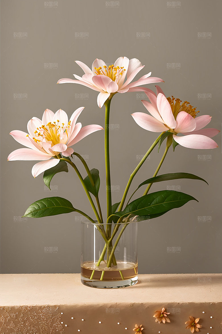 家居花瓶高清插画摄影图