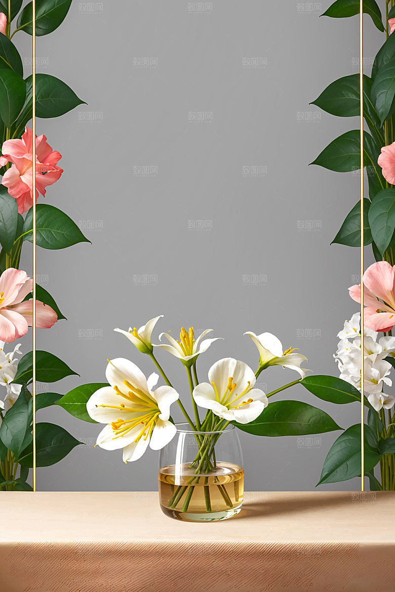 家居花瓶软装室内摄影图