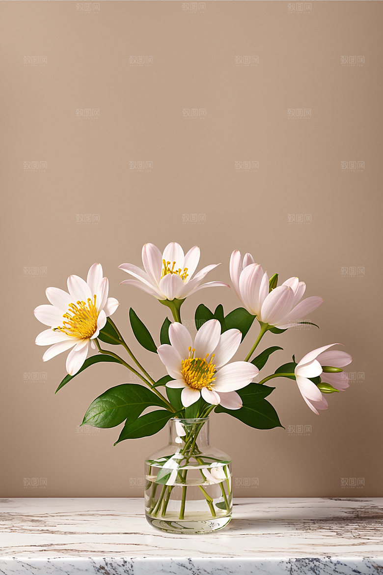 家居花瓶插画氛围感摄影图