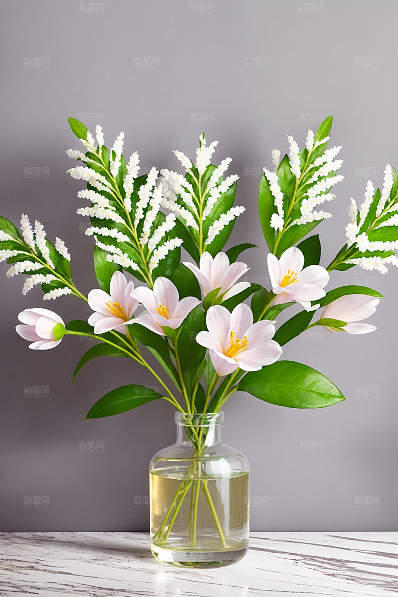 家居花瓶装饰氛围感摄影图