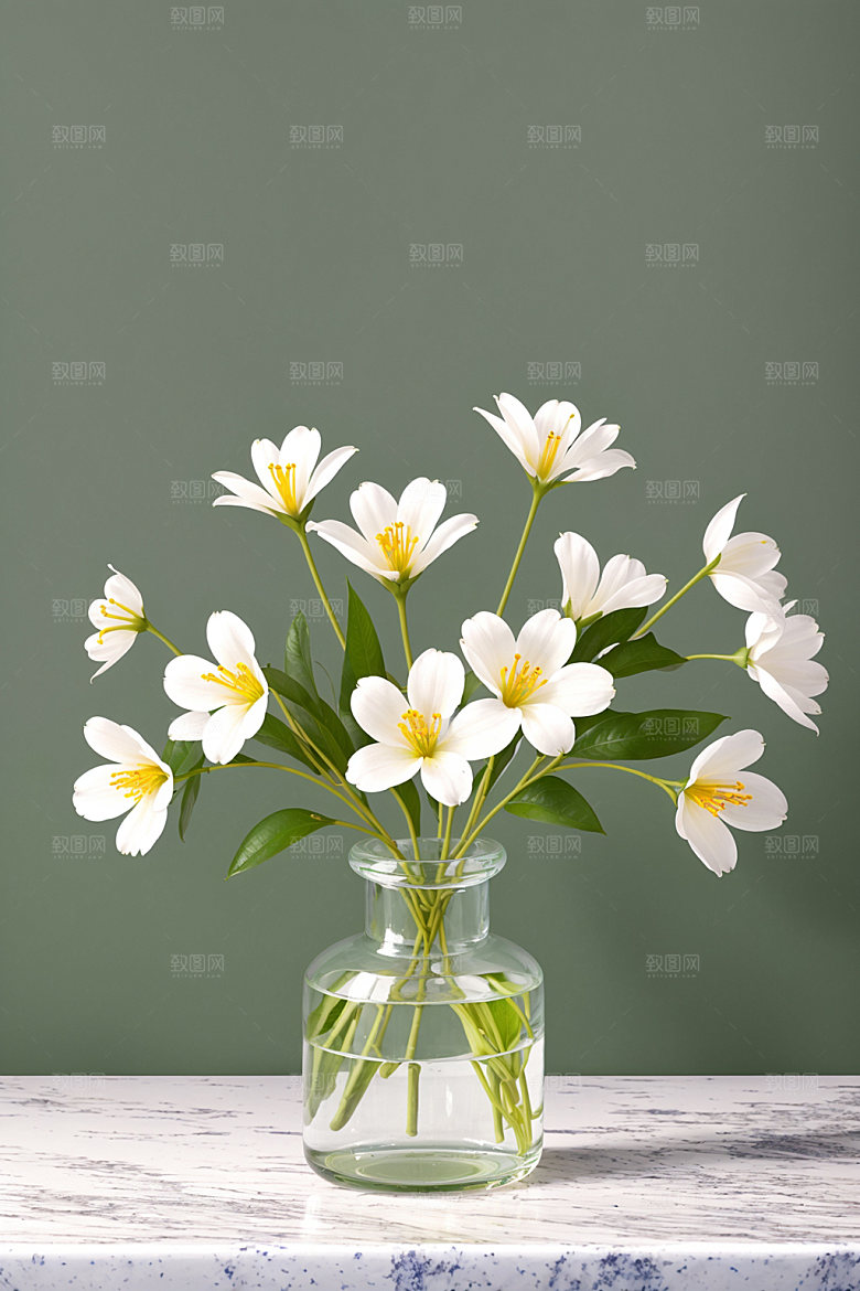 家居花瓶软装插画摄影图