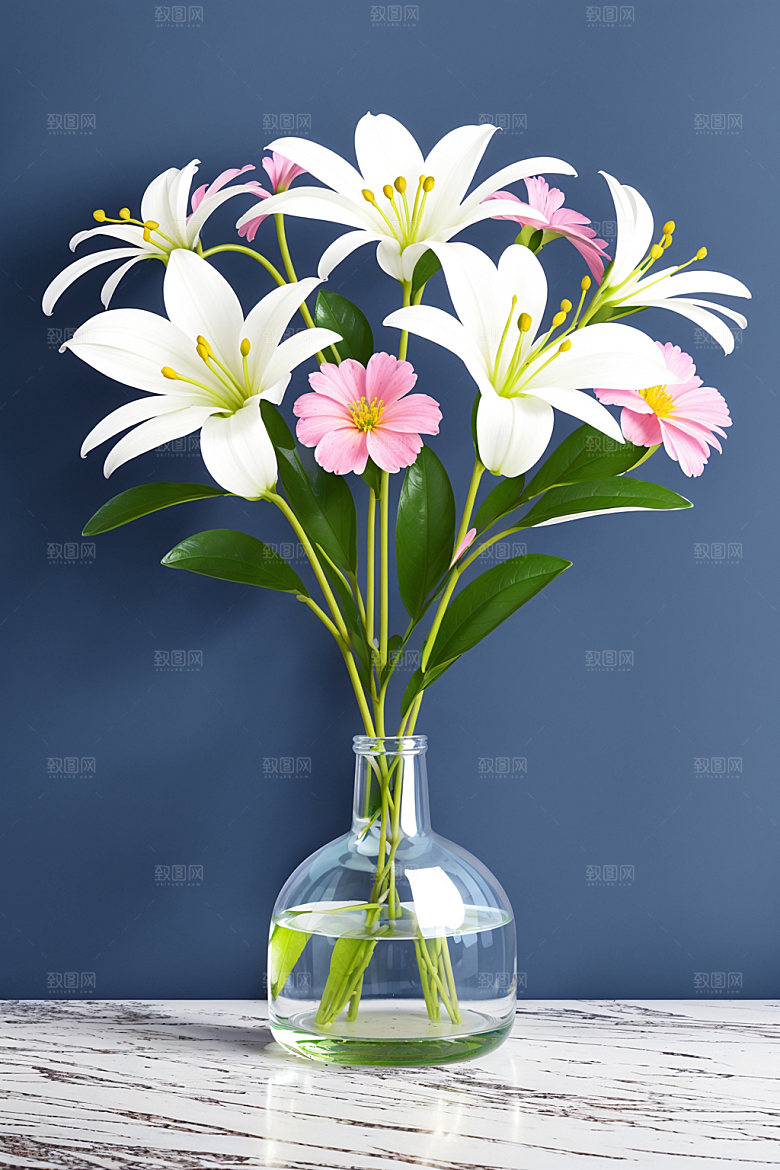 家居花瓶装饰雅致摄影图