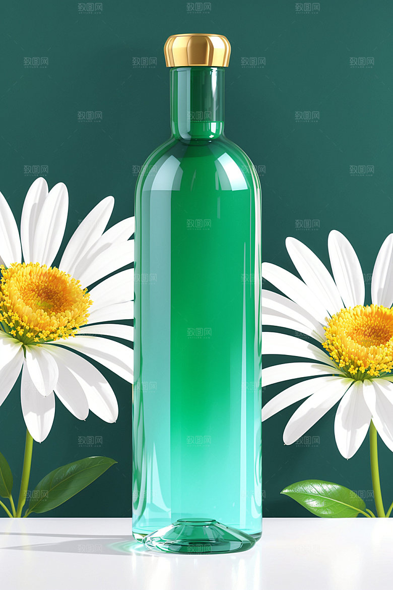 家居花瓶布置鲜切花摄影图