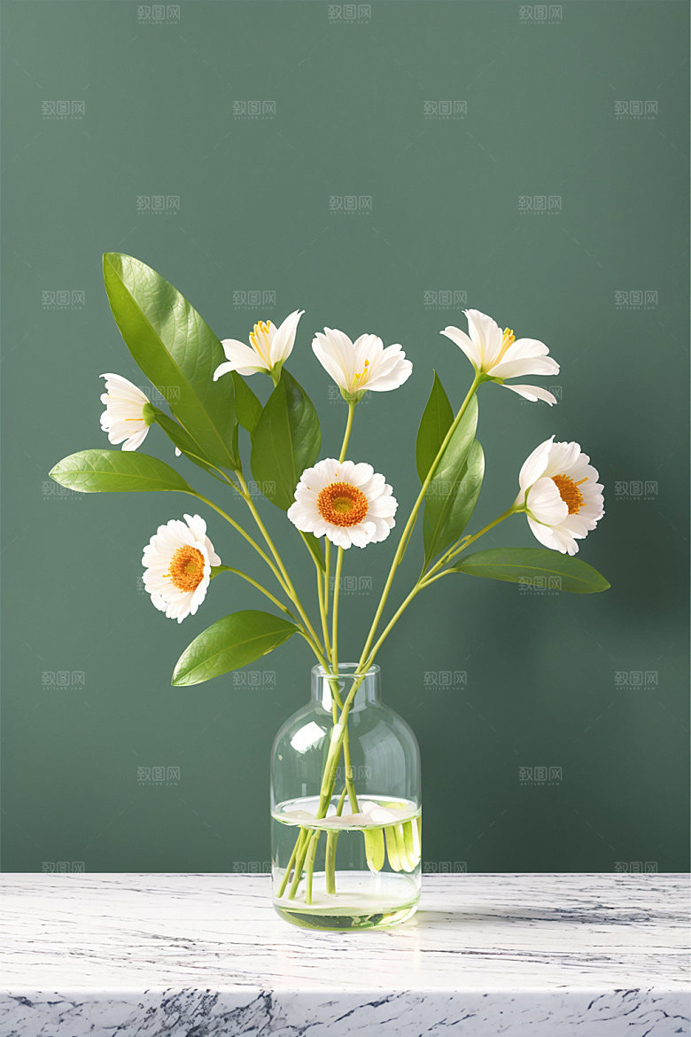家居花瓶雅致装饰摄影图