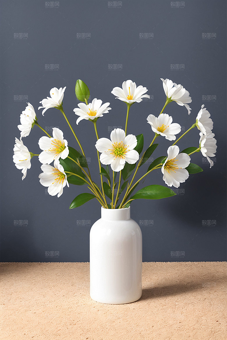 家居花瓶布置氛围感摄影图