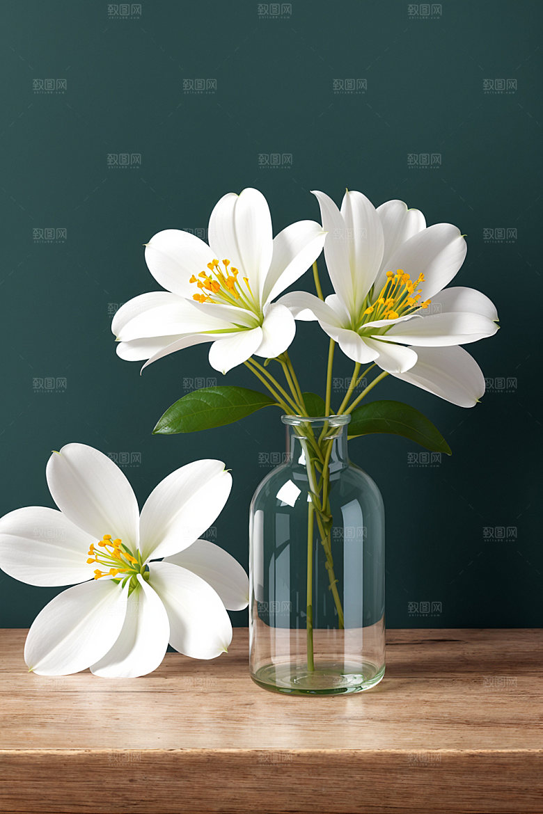 家居花瓶雅致插画摄影图