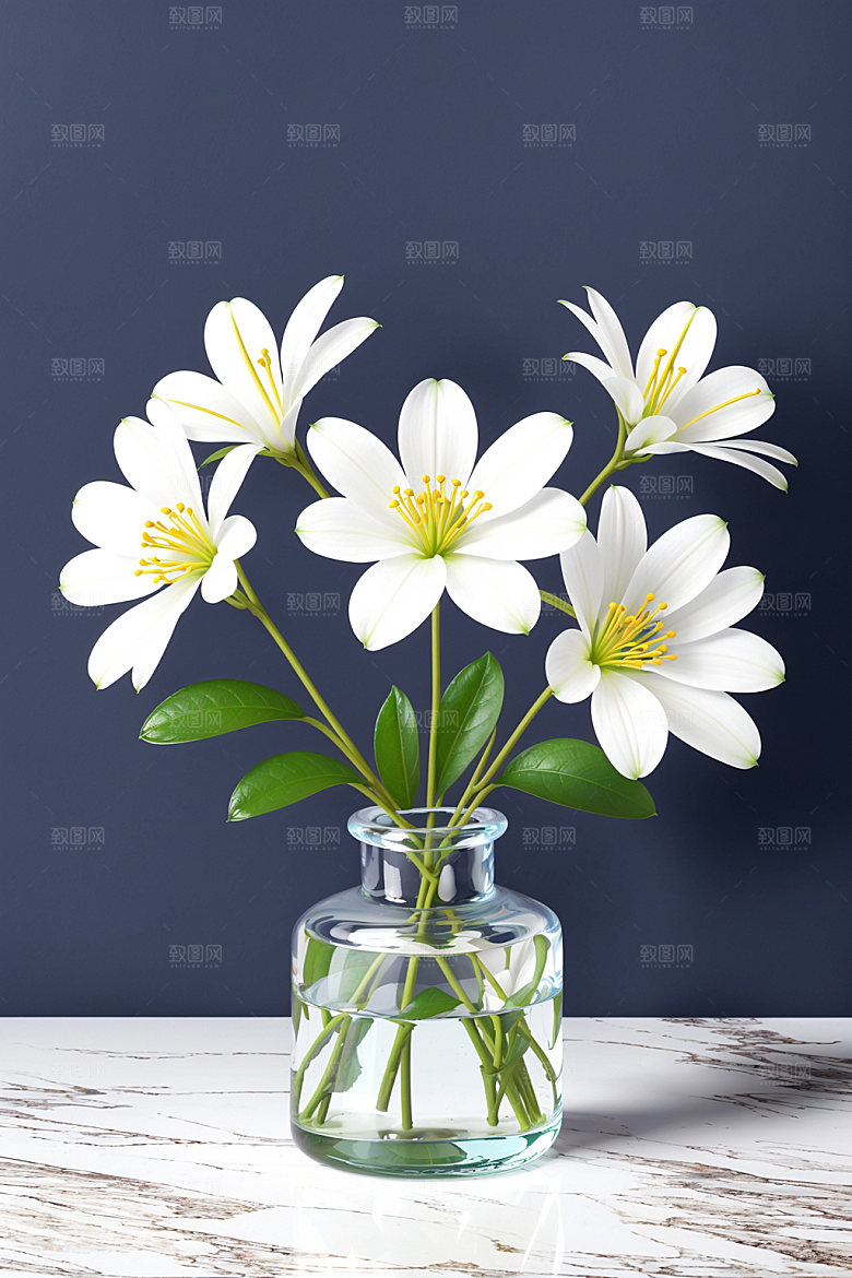 家居花瓶插画雅致摄影图