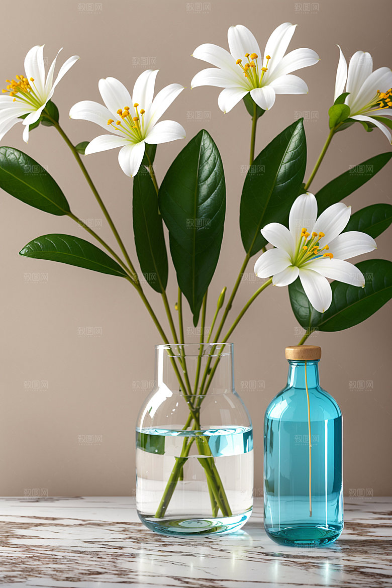 家居花瓶布置软装摄影图