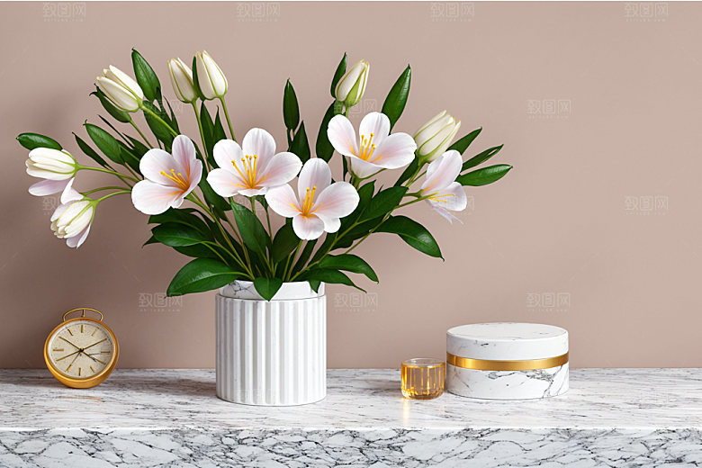 家居花瓶高清插画摄影图