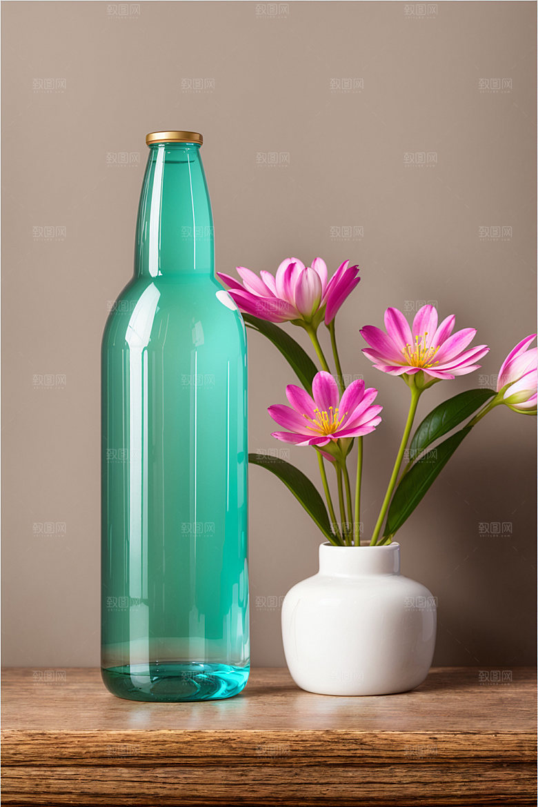 家居花瓶布置高清摄影图
