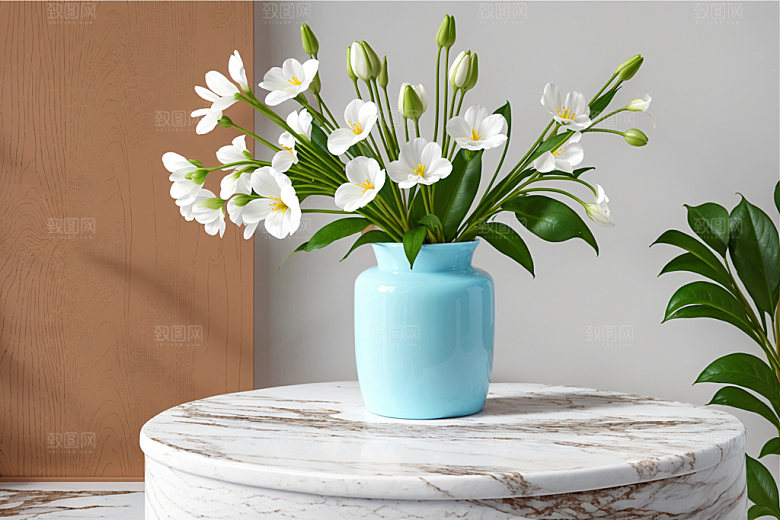 家居花瓶插画高清摄影图