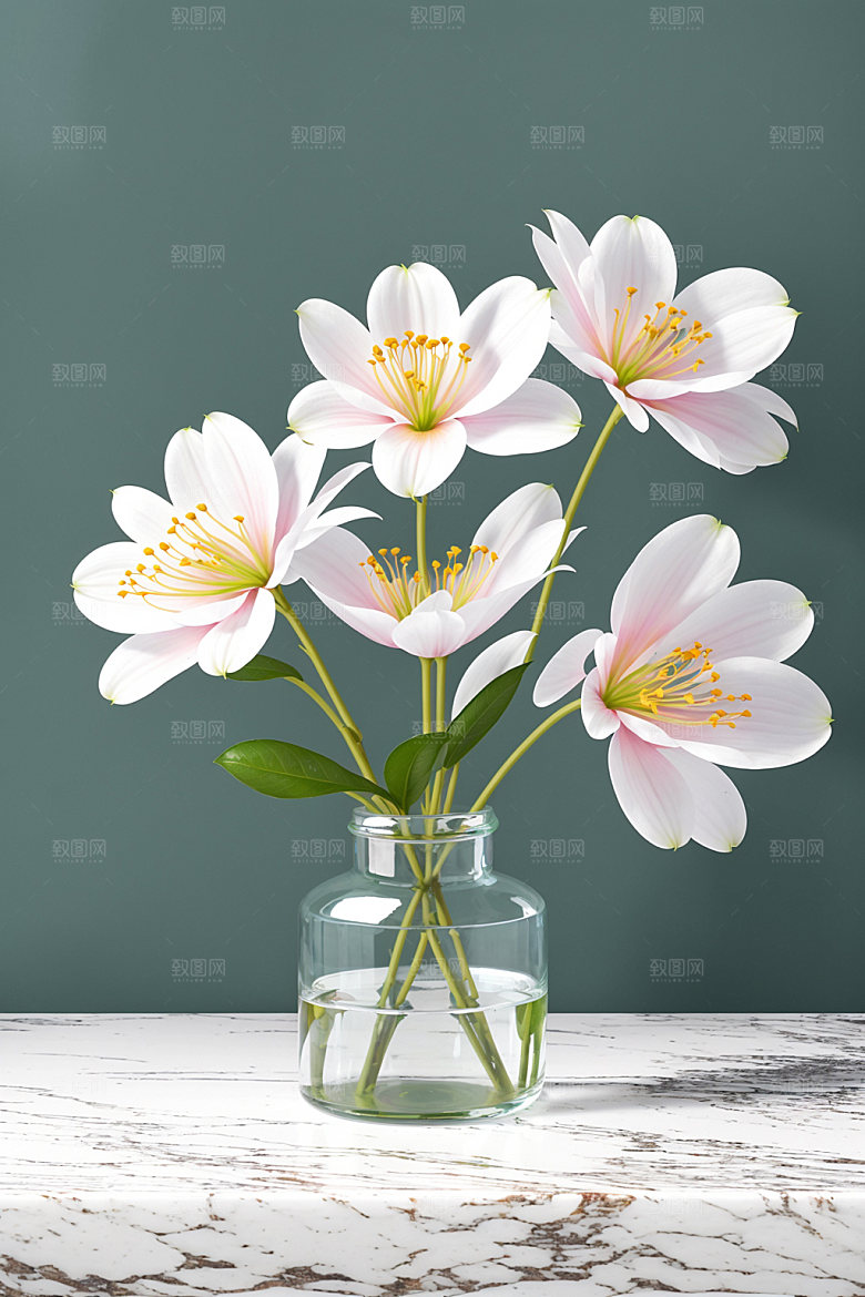 家居花瓶插画装饰摄影图