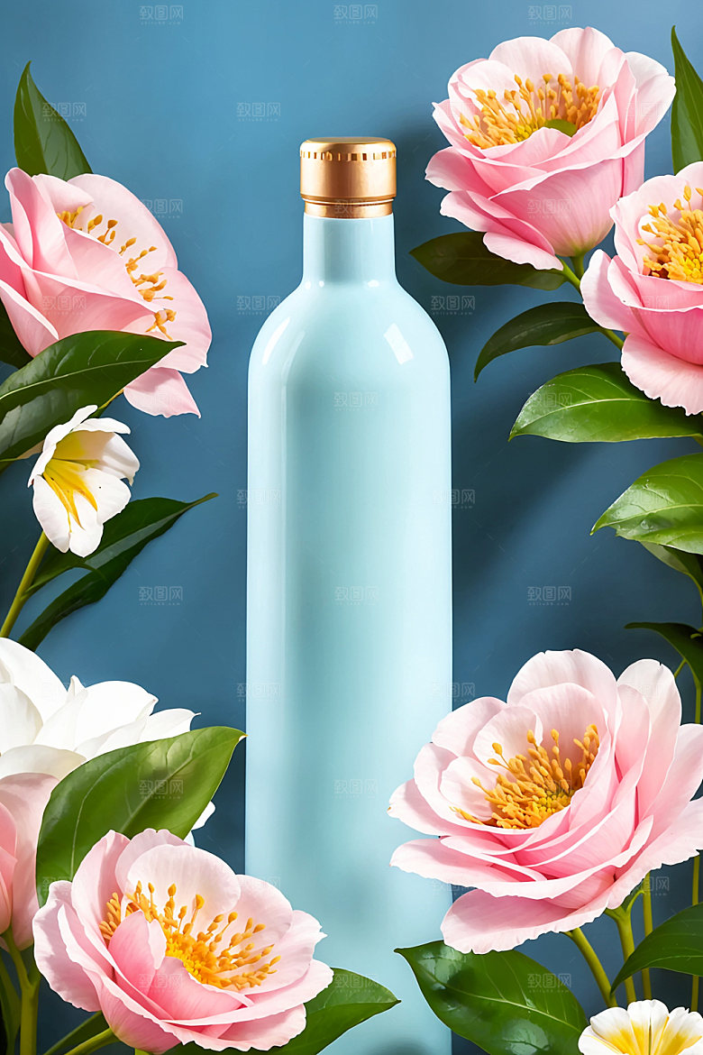 家居花瓶室内插画摄影图