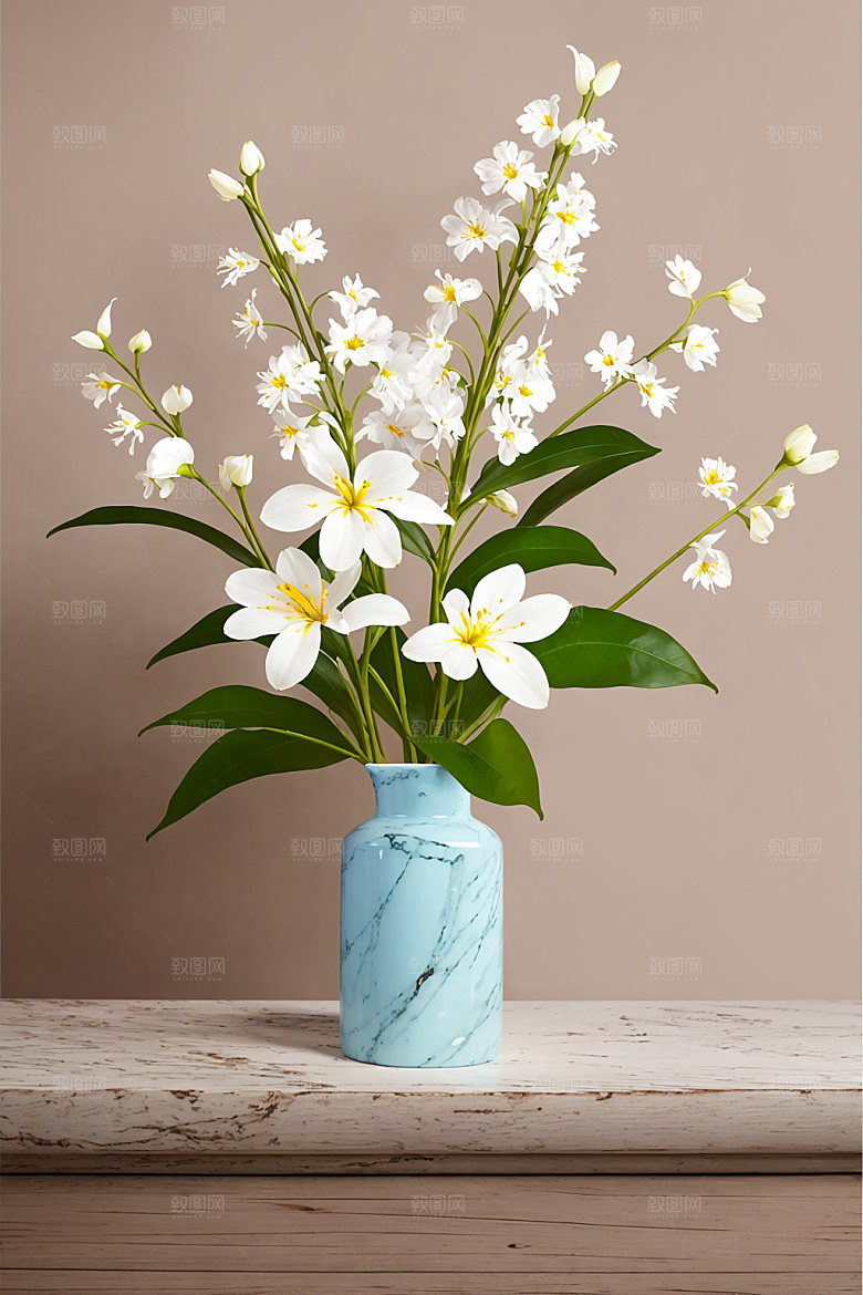 家居花瓶插画高清摄影图