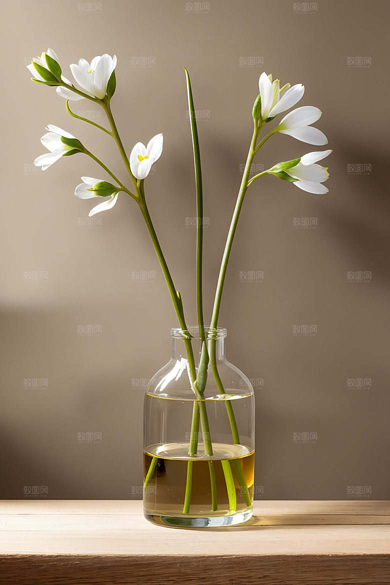 家居花瓶雅致插画摄影图