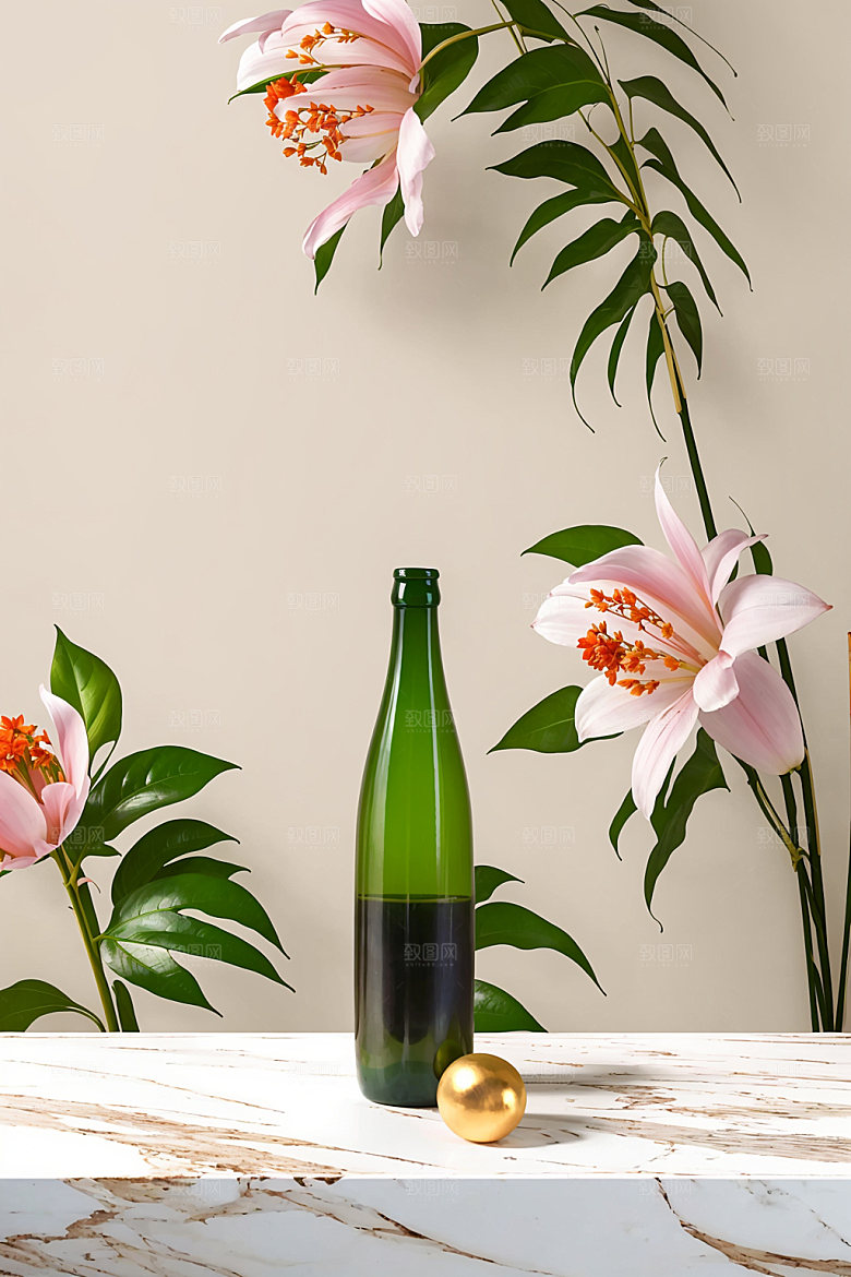 家居花瓶布置高清摄影图