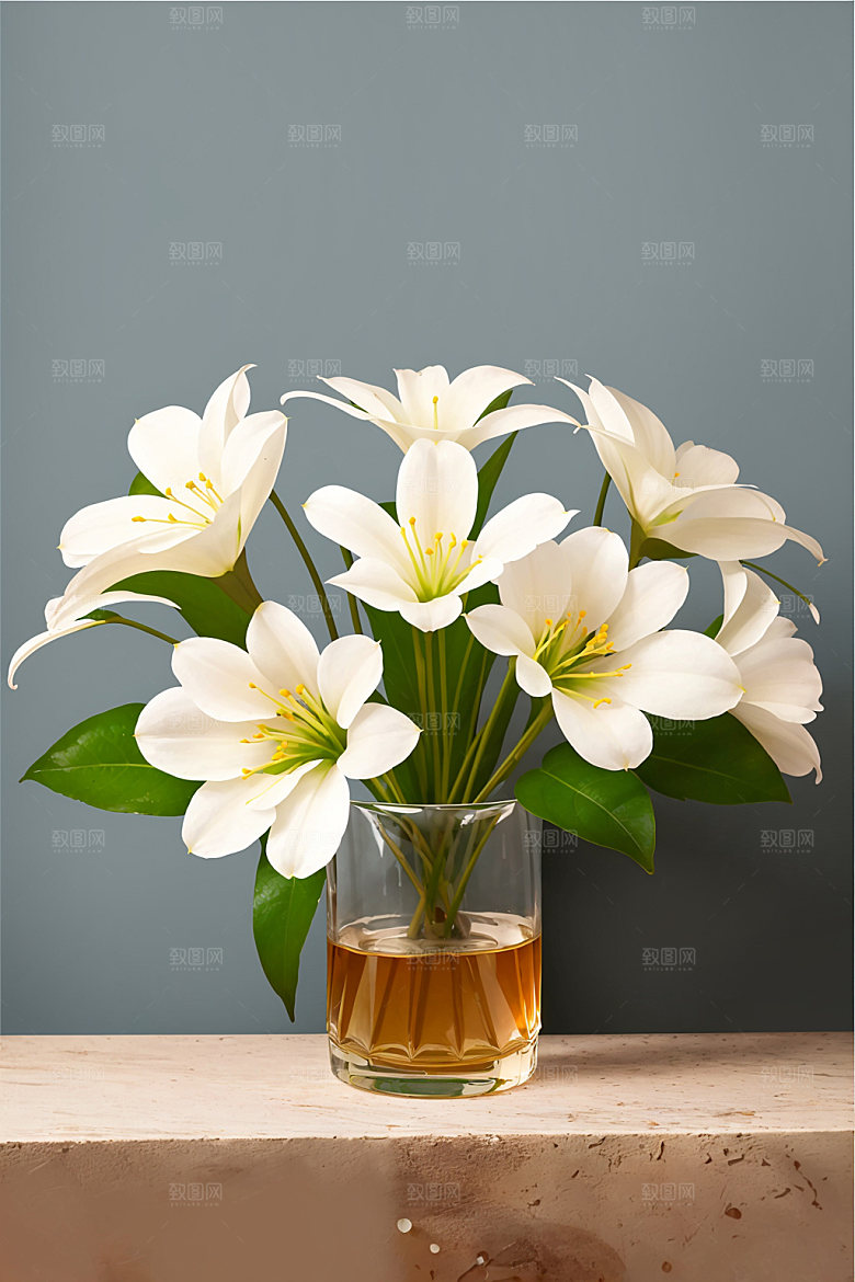 家居花瓶插画软装摄影图