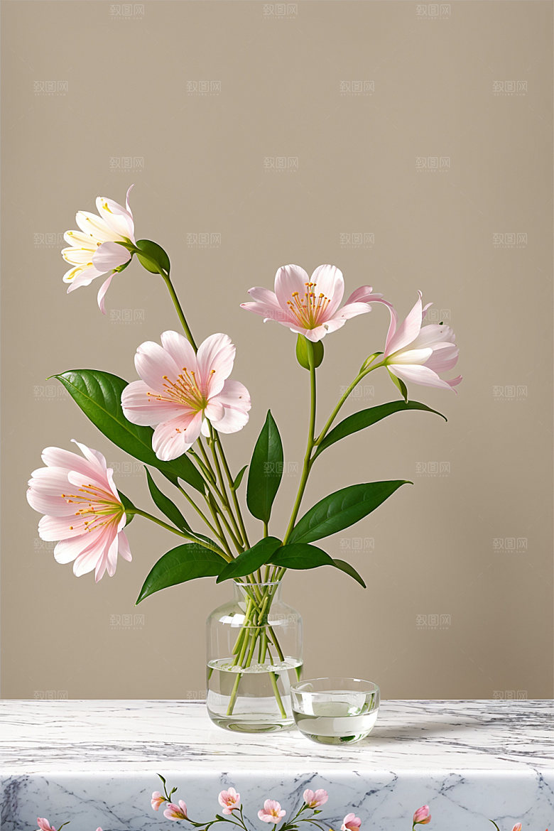 家居花瓶装饰布置摄影图