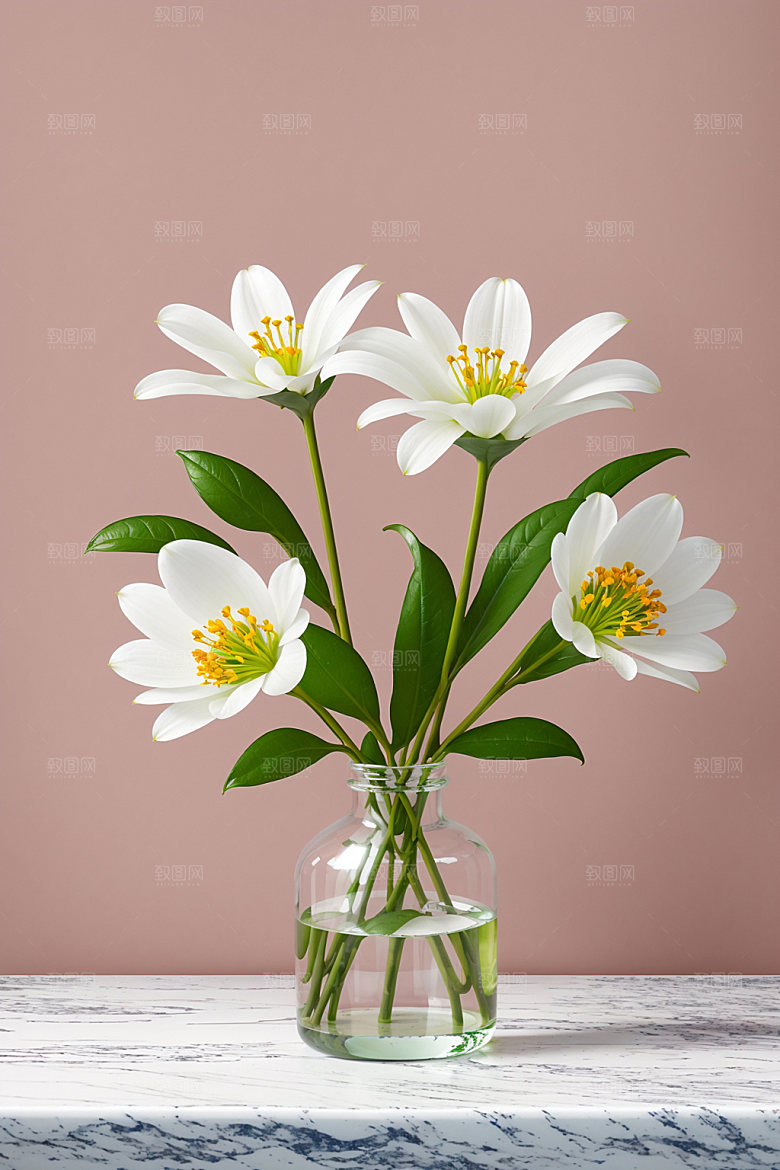 家居花瓶插画装饰摄影图