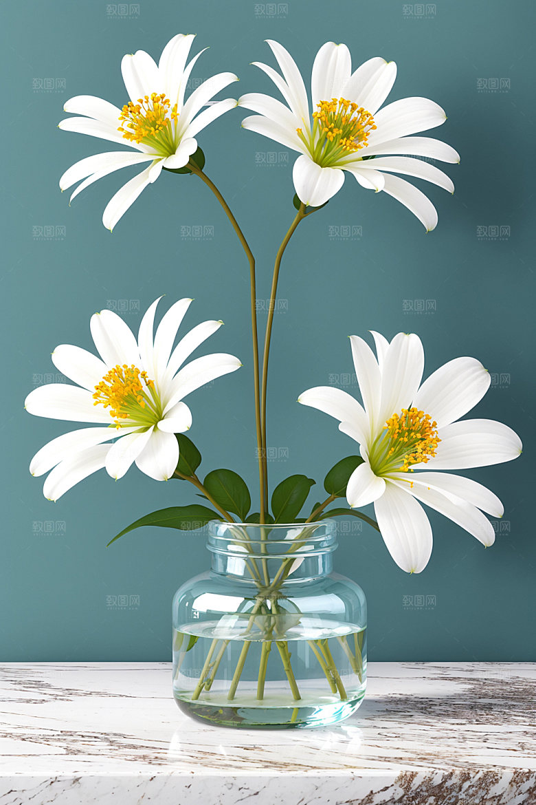 家居花瓶插画软装摄影图