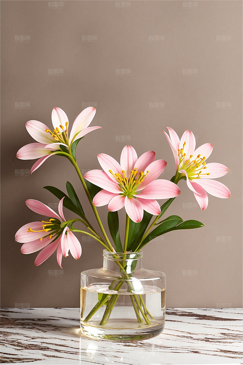 家居花瓶装饰插画摄影图