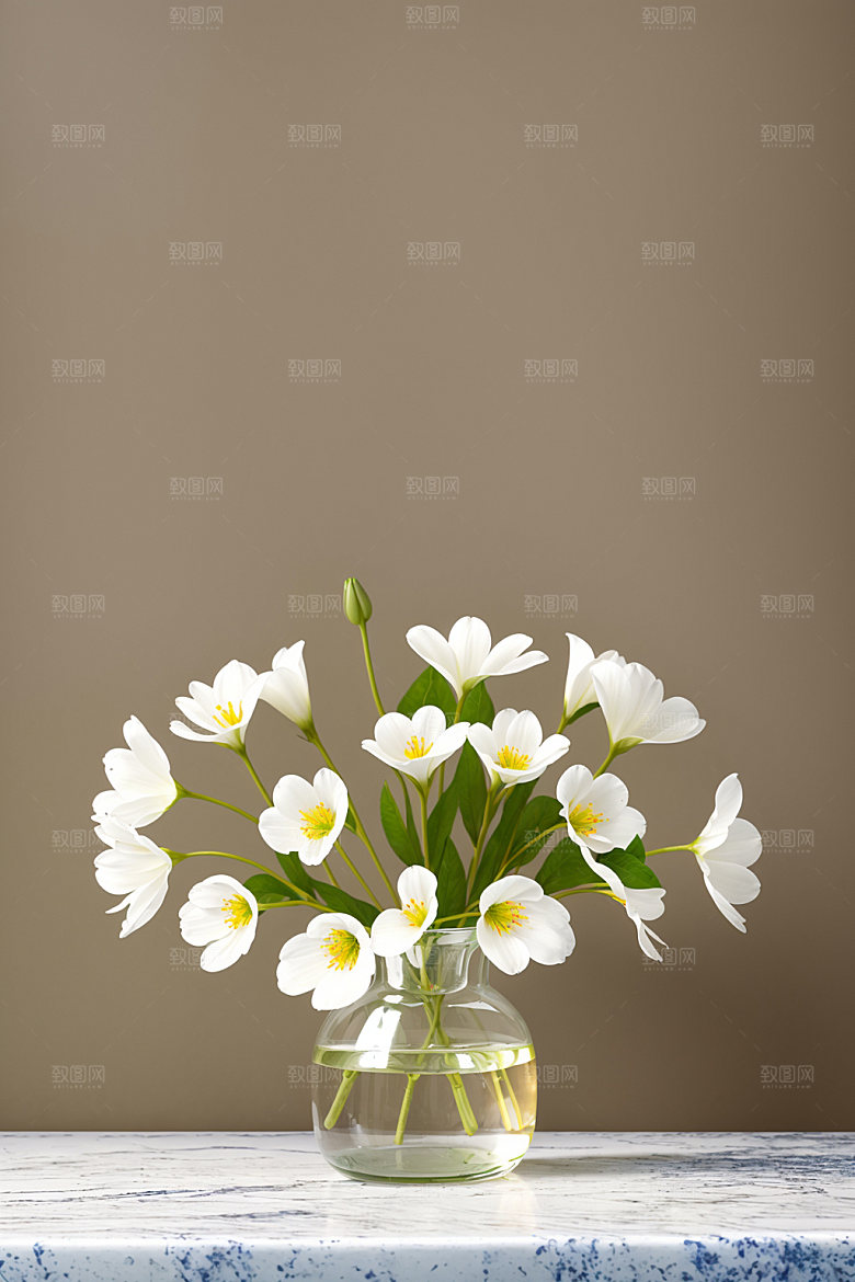 家居花瓶室内插画摄影图