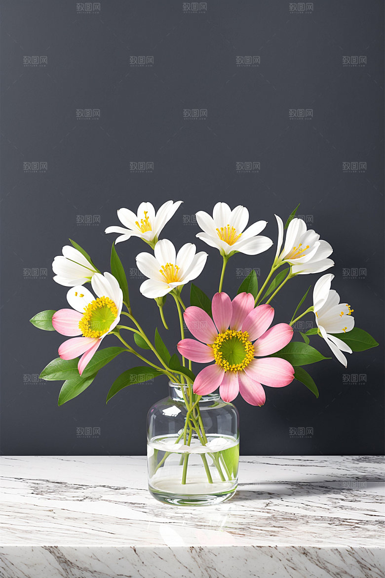 家居花瓶雅致装饰摄影图