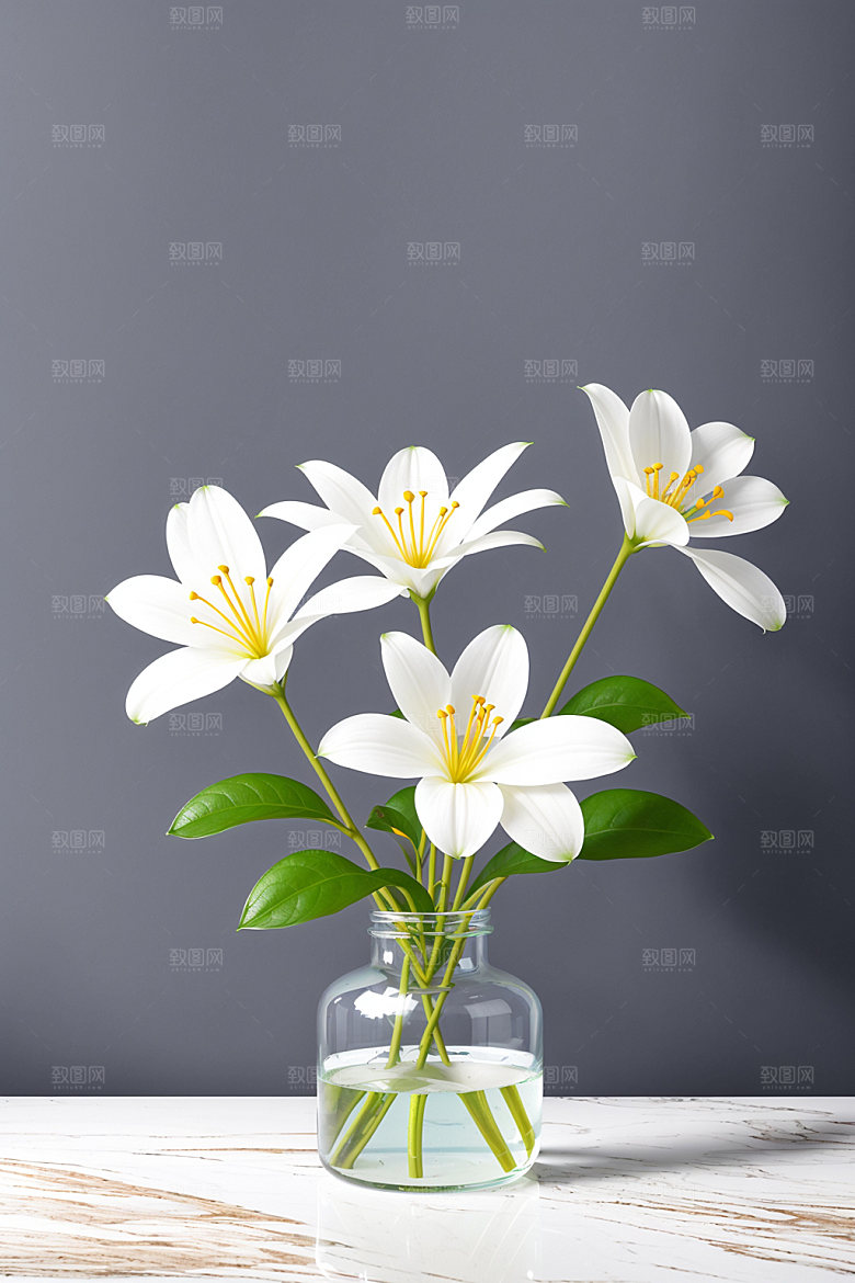 家居花瓶布置氛围感摄影图