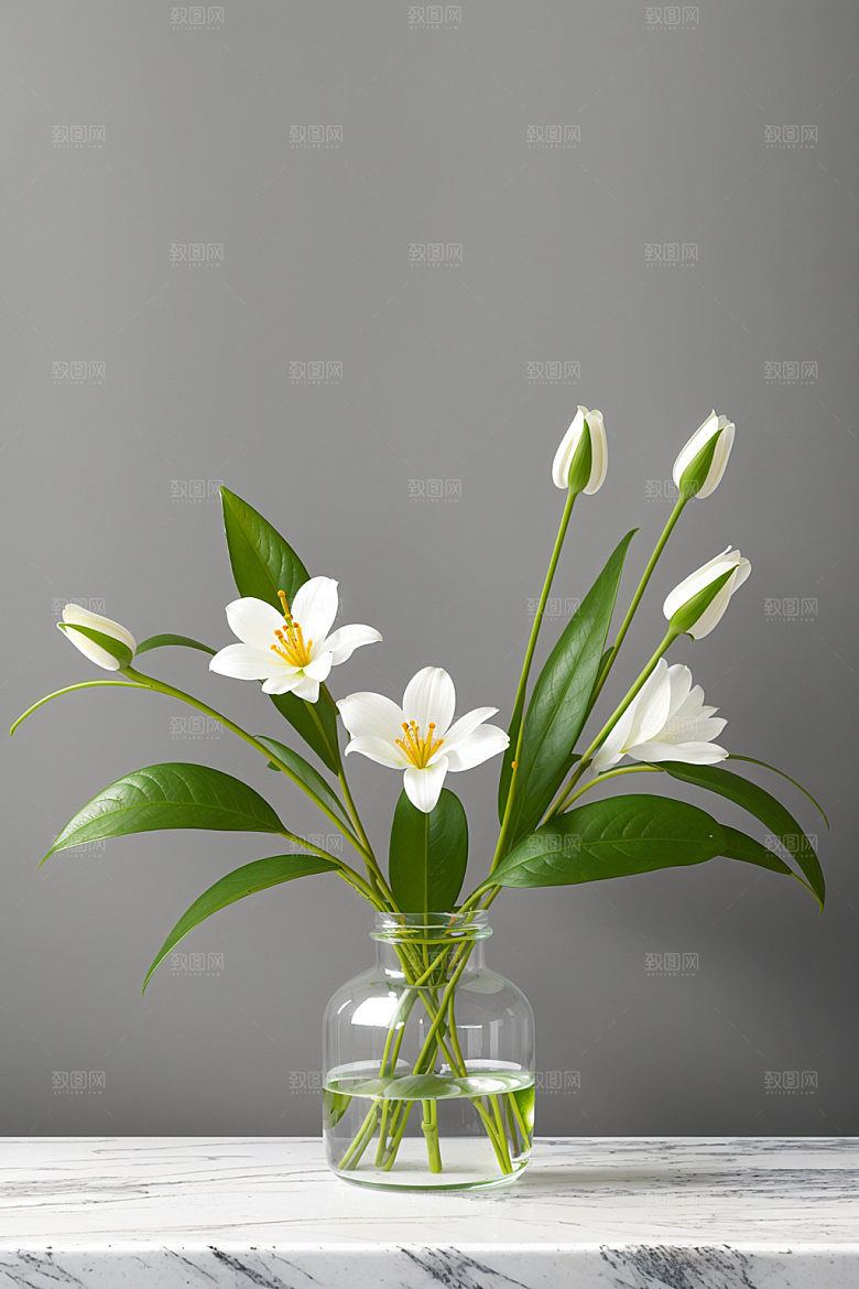 家居花瓶雅致高清摄影图
