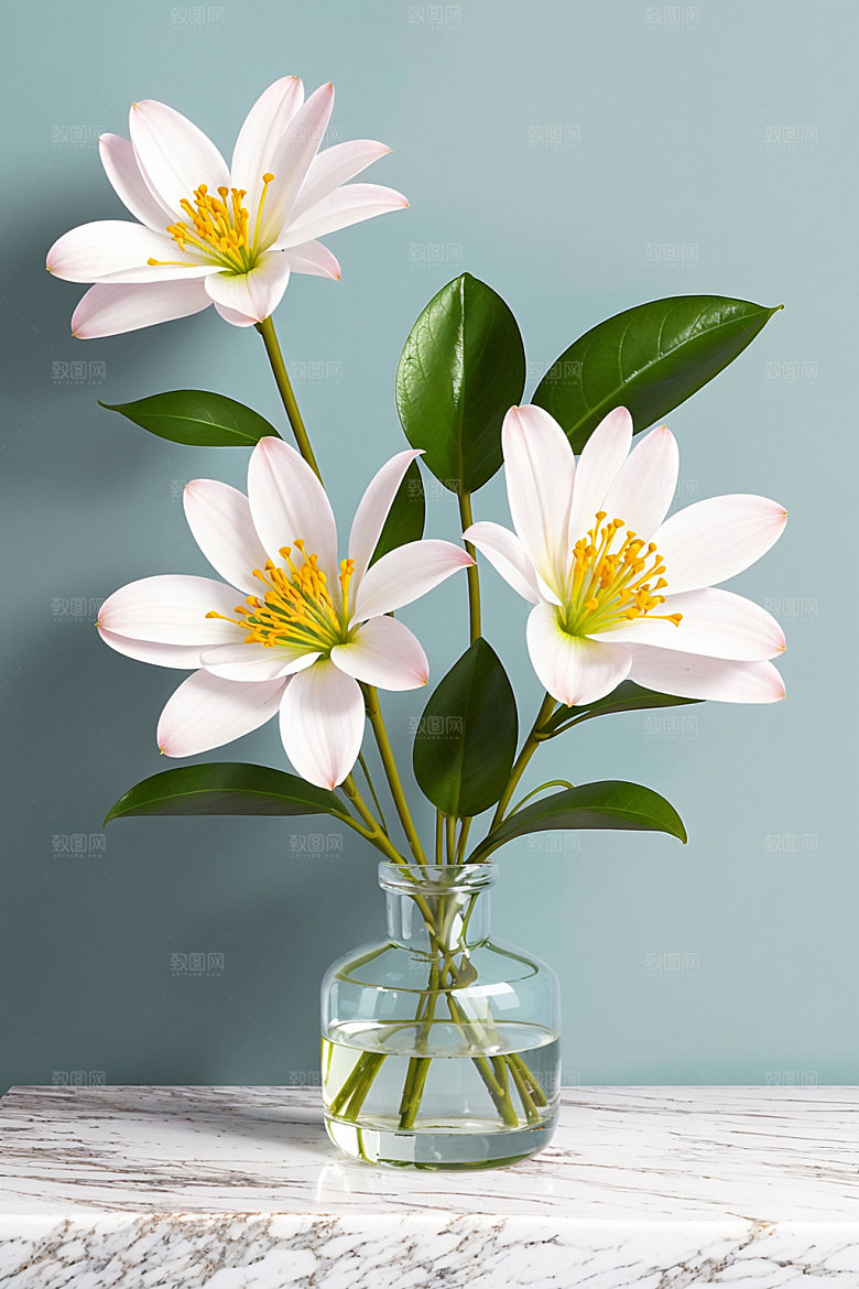 家居花瓶插画软装摄影图